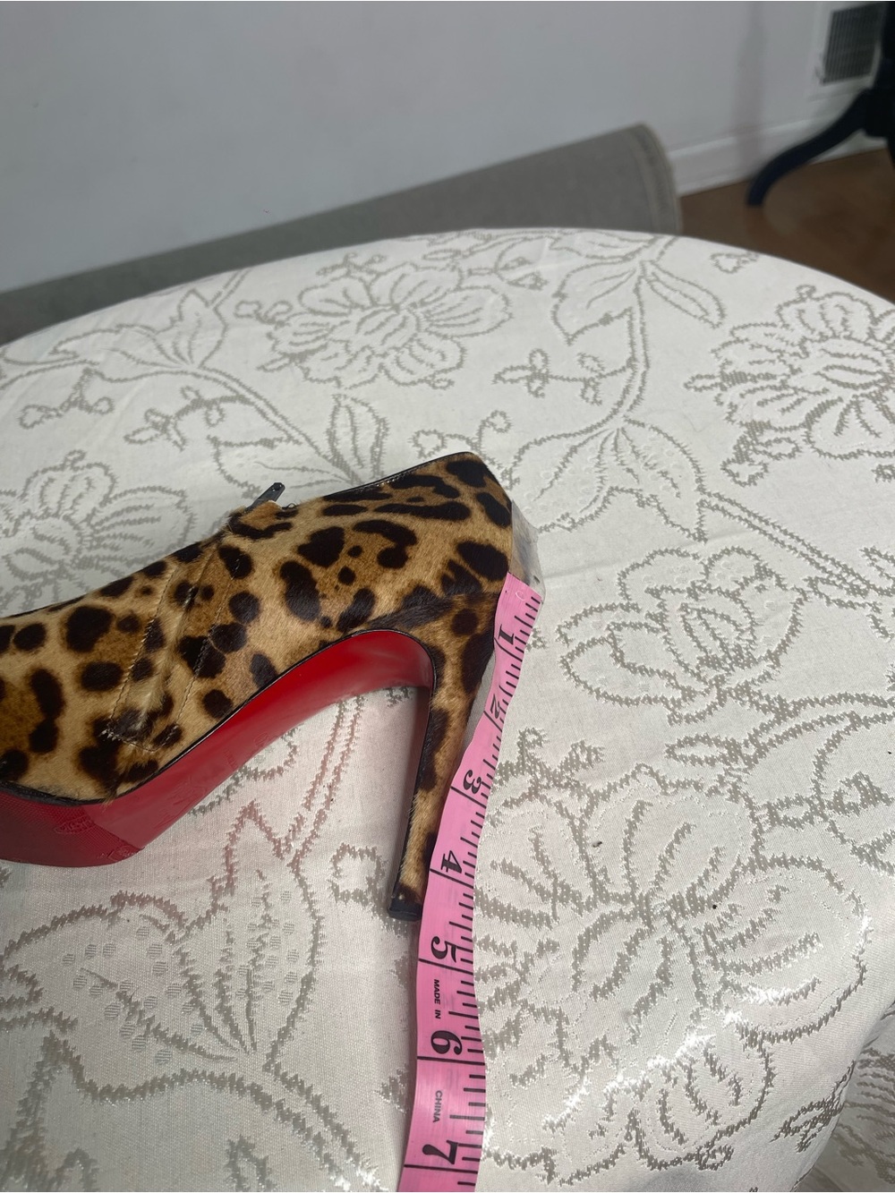 Christian Louboutin Leopard Print Heels with Red Soles - Picture 7 of 7